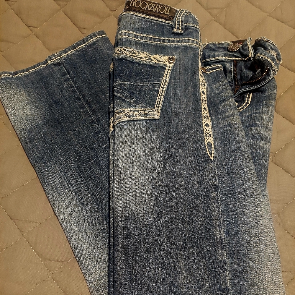 Rock & Roll Cowgirl Blue Boot Cut Jeans